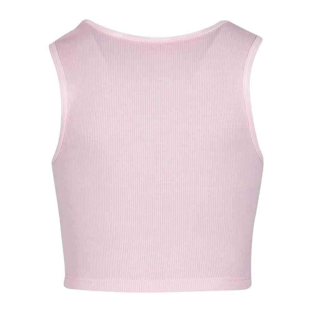 Urban Classics - Washed Rib Jersey Haut court pour enfants - Rose